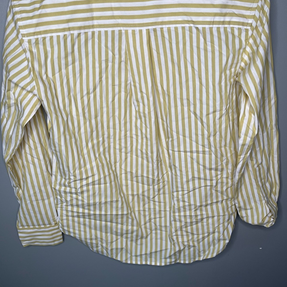 NWT Banana Republic Perfect Poplin - Yellow Stripe - Picture 8 of 11